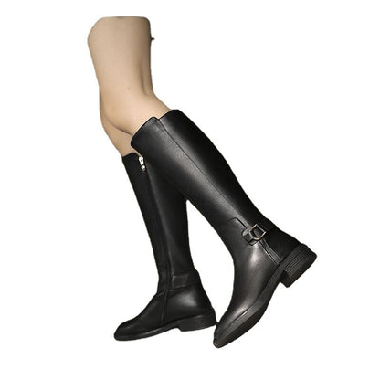 Bottes cavalières femme, genoux