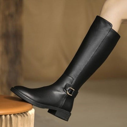 Bottes cavalières femme, genoux