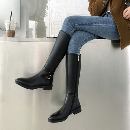 Bottes cavalières femme, genoux